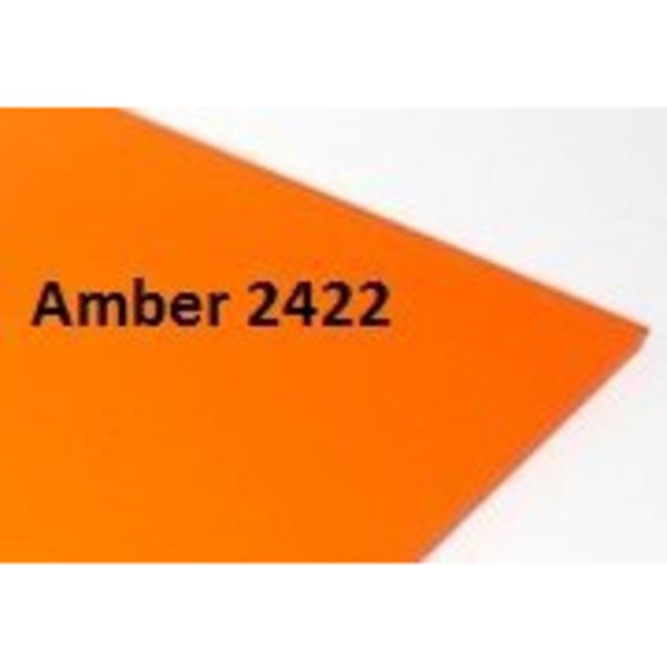 Professional Plastics Amber#2422 Cast Acrylic Paper-Masked Sheet, 0.125 X 48.000 X 96.000 [ SACRAM2422.125X48.000X96.000CP